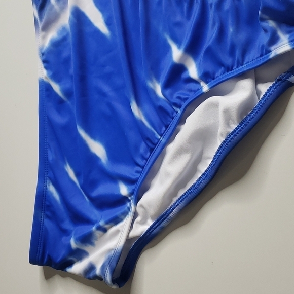 Deep Blue Tie Dye Swim Bottom - Picture 4 of 8